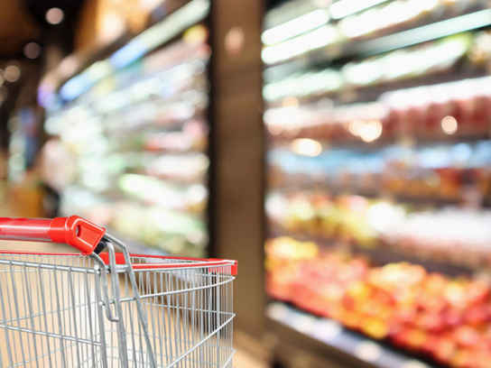 Kundvagn i matbutik