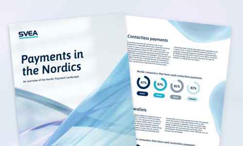 Bild på broschyr, rapport Payments in the Nordics