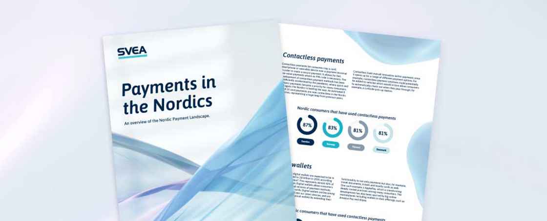 Bild på broschyr, rapport Payments in the Nordics