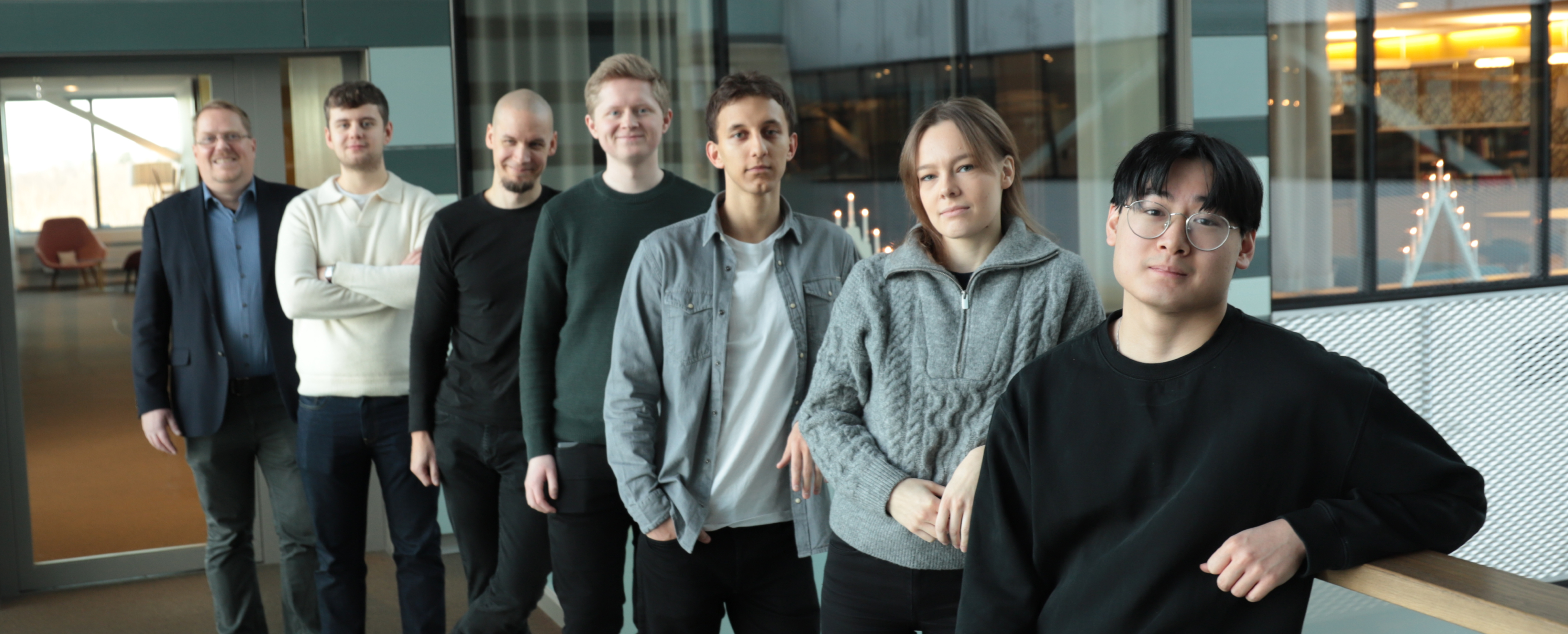 Gruppbild på trainee-teamet på Svea Bank