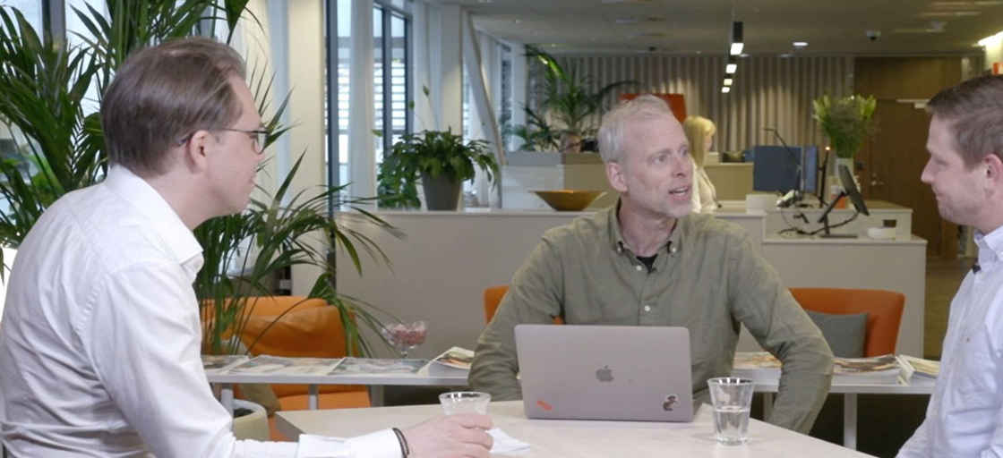 Bild på expertpanelen i webbinarium från 7 april