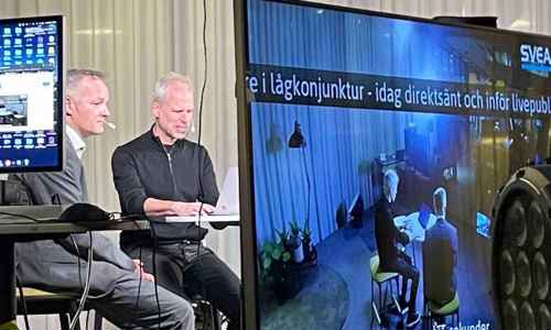 HB Nordström och Fredrik Berling, på scen i livesänt webbinarium
