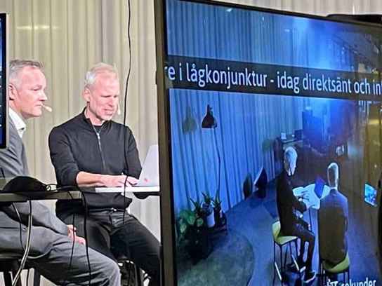 HB Nordström och Fredrik Berling, på scen i livesänt webbinarium