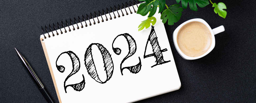 Bild på kalender med årtalet 2024