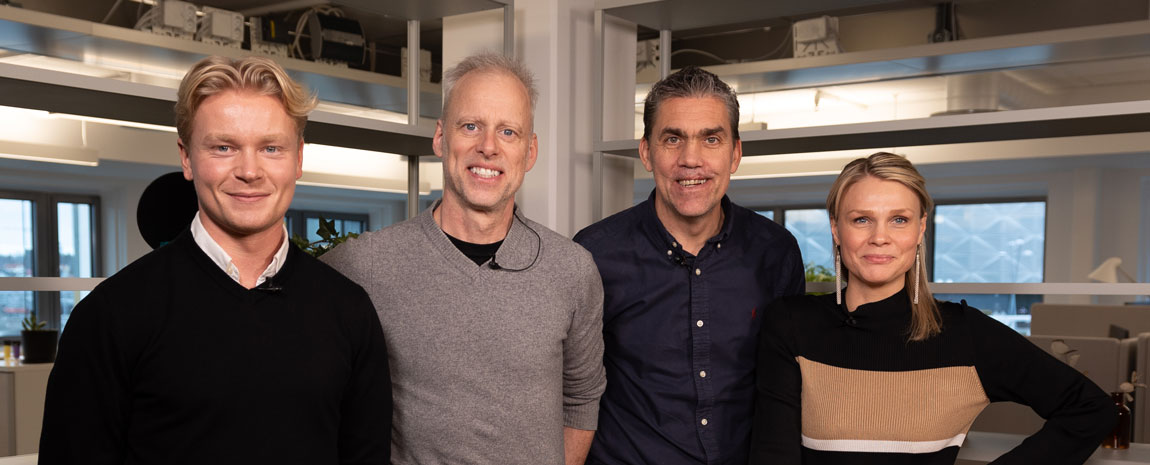 Eirik Mathisen Skjolden, Fredrik Berling, Thomas Svensson och Sirkku Sankamo