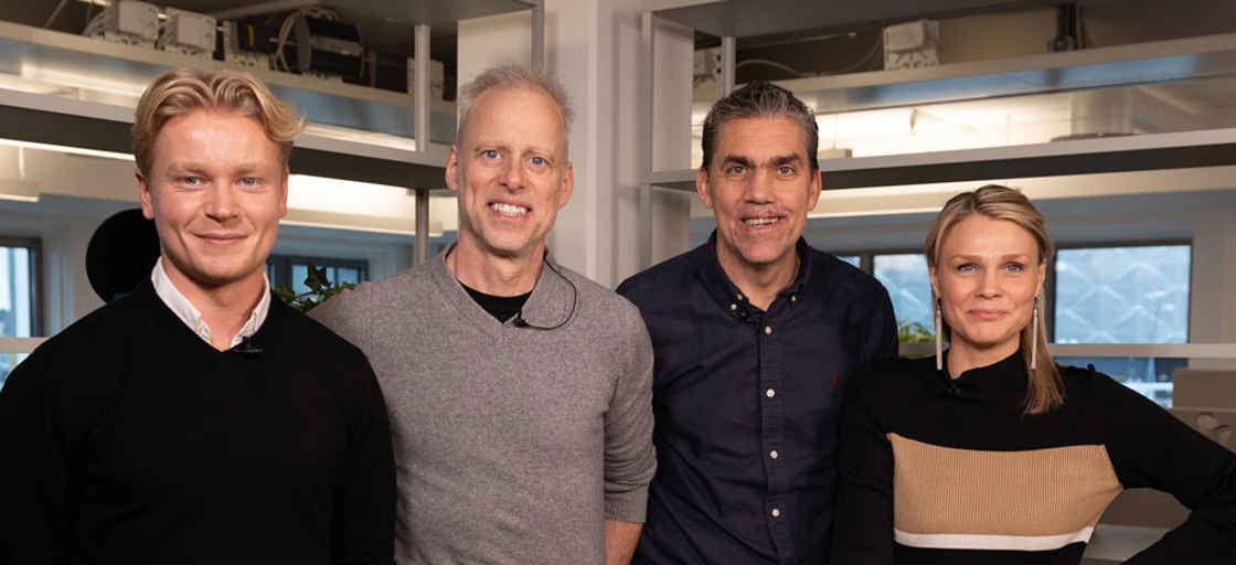 Eirik Mathisen Skjolden, Fredrik Berling, Thomas Svensson och Sirkku Sankamo