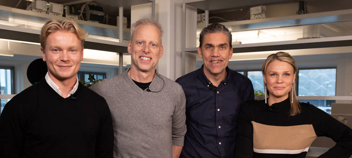 Eirik Mathisen Skjolden, Fredrik Berling, Thomas Svensson och Sirkku Sankamo